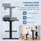 Black Height Adjustable Electric Standing Desk with 2 Fabric Drawers and 2 Hanging Hooks